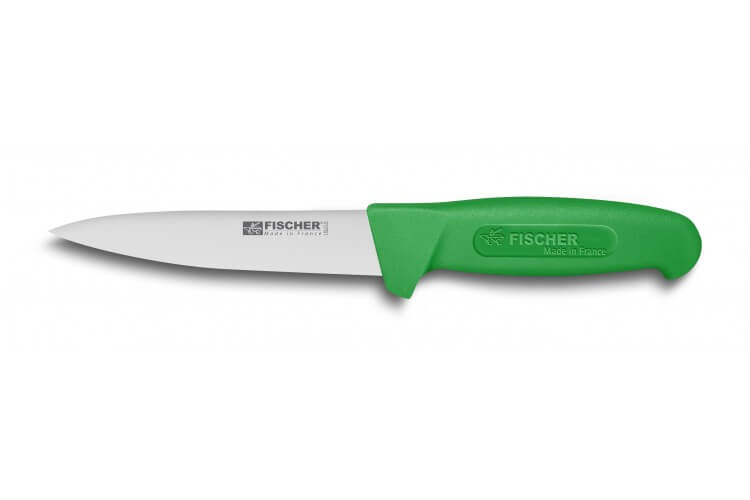 Couteau à saigner professionnel Fischer 14cm manche surmoulé vert