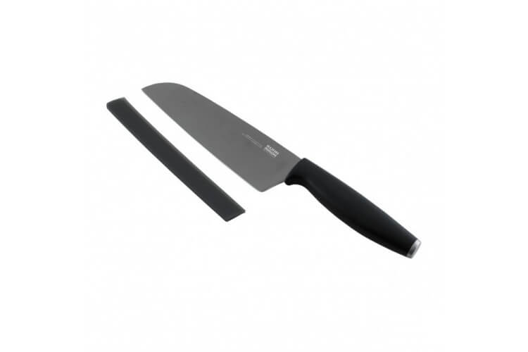 Couteau Santoku KUHN RIKON Colori Titanium revêtement titane 16cm + protège-lame