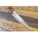 Couteau de chef japonais artisanal Jikko Mahogani Tsuchime 24cm damas 33 couches