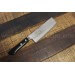 Couteau Nakiri japonais artisanal Jikko VG10 16.5cm damas 33 couches manche 2 rivets