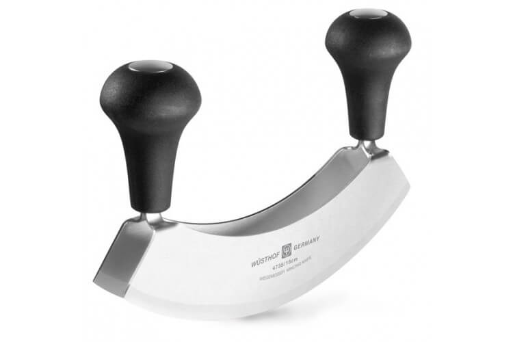 Hachoir demi lune double lames Gourmet de Wusthof, lame 18cm
