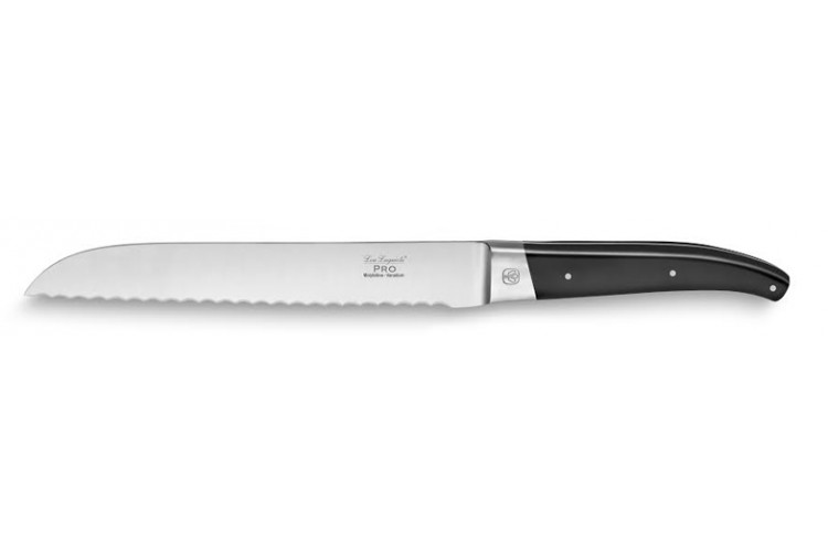 Couteau &agrave; pain LOU LAGUIOLE Pro lame dentel&eacute;e 21cm pleine soie