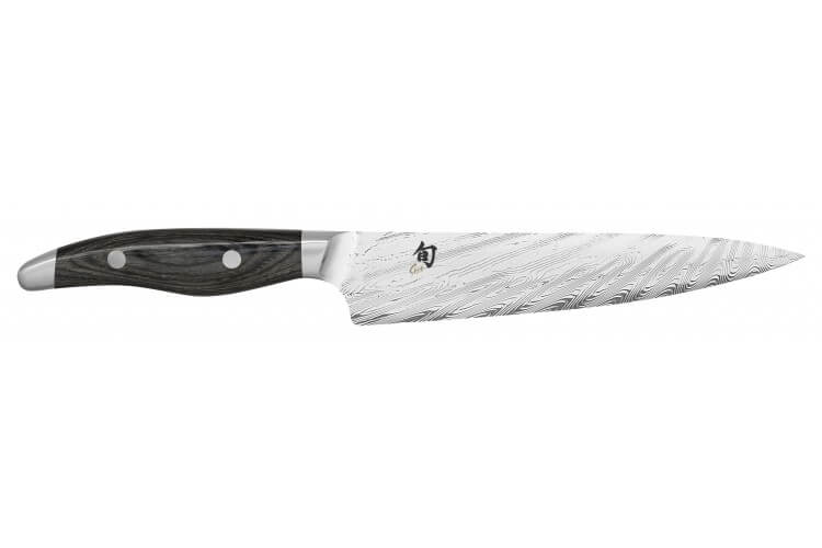 Couteau universel japonais KAI Shun Nagare lame damas 72 couches Dual Core 15cm manche bombé