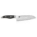 Couteau santoku japonais KAI Shun Nagare lame damas 72 couches Dual Core 18cm manche bombé