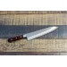 Couteau de chef japonais artisanal Jikko Mahogani Tsuchime 18cm damas 33 couches