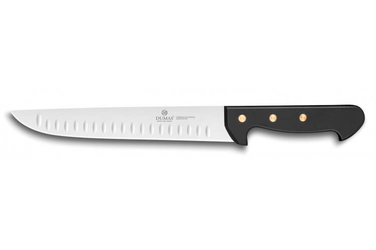 Couteau de boucher alvéolé 32 Dumas Affil inox 23cm manche 3 rivets