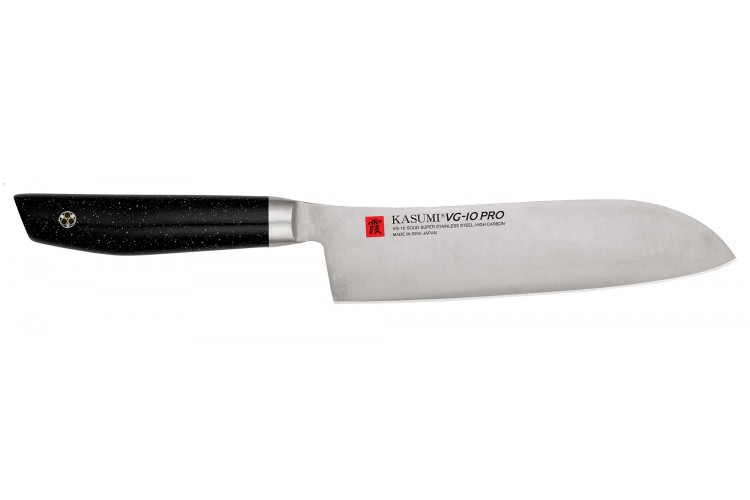 Couteau Santoku japonais Kasumi VG10 PRO 18cm manche innovant en marbre artificiel