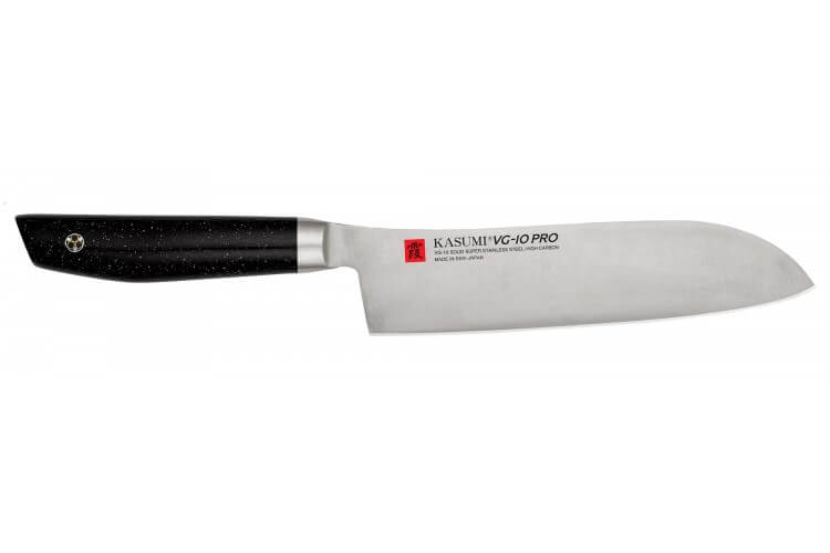 Couteau Santoku japonais Kasumi VG10 PRO 18cm manche innovant en marbre artificiel