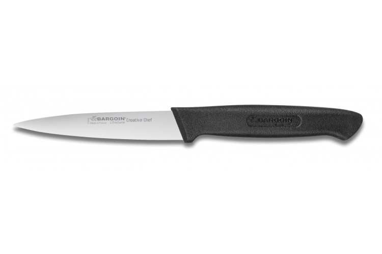 Couteau d'office Creative Chef 8cm manche surmoul&eacute; noir Bargoin