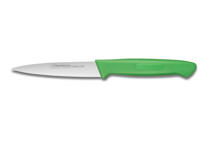 Couteau d'office Creative Chef 8cm manche surmoul&eacute; vert Bargoin