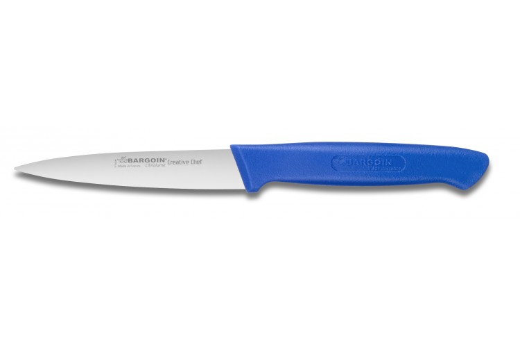 Couteau d'office Creative Chef 8cm manche surmoul&eacute; bleu Bargoin