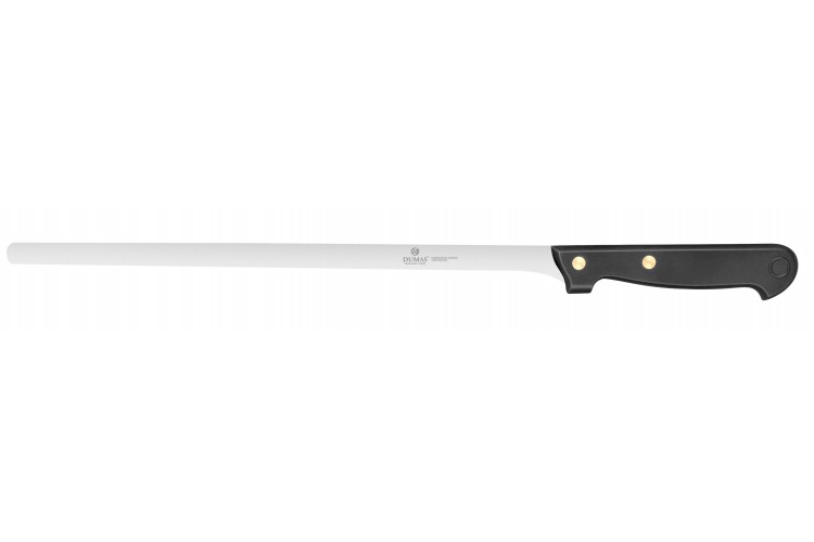 Couteau &agrave; saumon lame &eacute;troite flexible 32 Dumas Affil inox 30cm manche 2 rivets