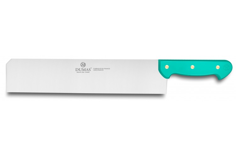 Couteau &agrave; fromage 1 main 3 rivets 32 Dumas Affil vert - 28cm