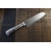 Couteau santoku japonais Tamahagane Bamboo Kyoto lame 17.5cm acier Damas VG5