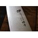 Couteau santoku japonais Tamahagane Bamboo Kyoto lame 17.5cm acier Damas VG5