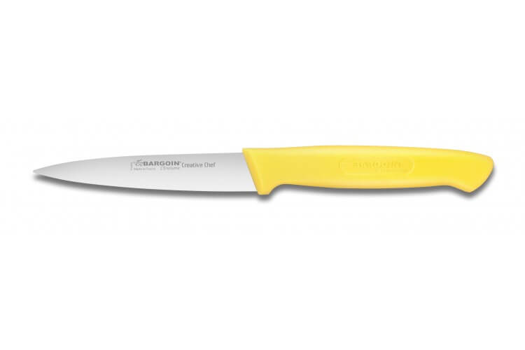 Couteau d'office Bargoin Creative Chef 10cm manche surmoulé jaune