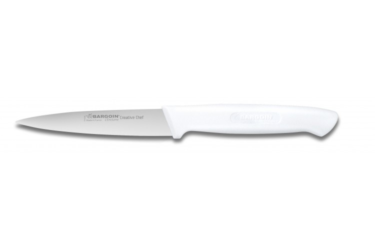 Couteau d'office Bargoin Creative Chef 10cm manche surmoul&eacute; blanc