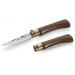 Couteau artisanal Old Bear lame inox 8cm manche noyer avec virole