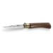 Couteau artisanal Old Bear lame inox 9cm manche noyer avec virole