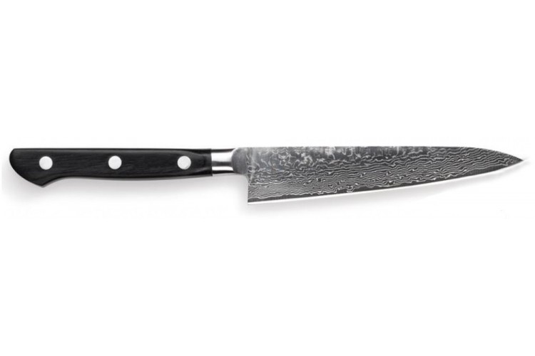 Couteau d'office long japonais Tojiro Damascus Pro 13,5cm acier SGPS haut de gamme