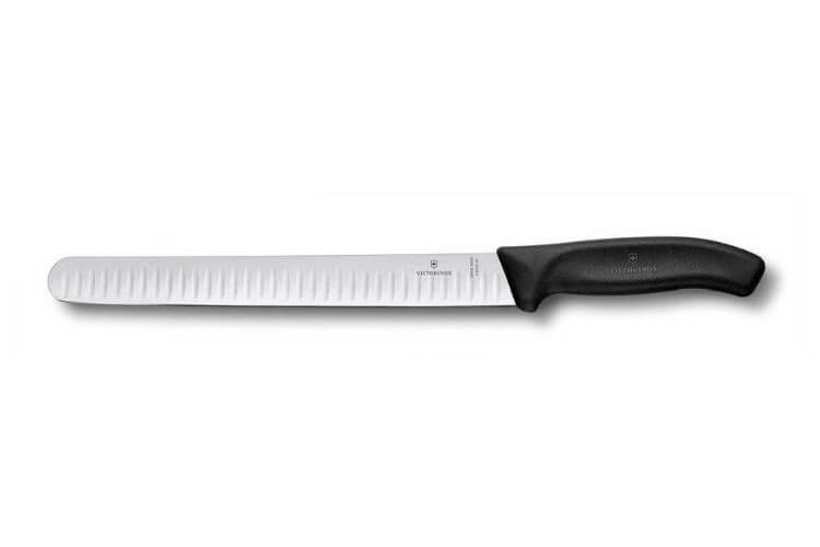 Couteau à jambon Victorinox SwissClassic lame alvéolée 25cm noir