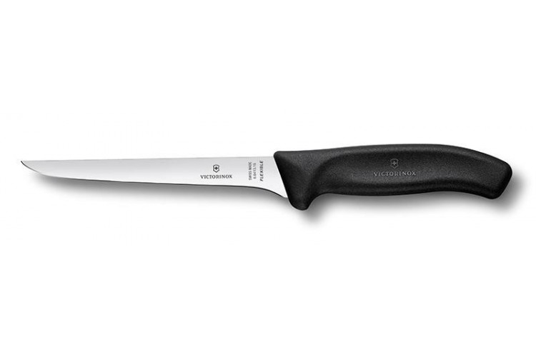 Couteau &agrave; d&eacute;sosser Victorinox SwissClassic lame flexible 15cm noir