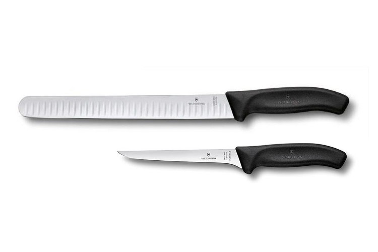 Set de d&eacute;coupe Victorinox SwissClassic 1 couteau &agrave; jambon + 1 couteau &agrave; d&eacute;sosser