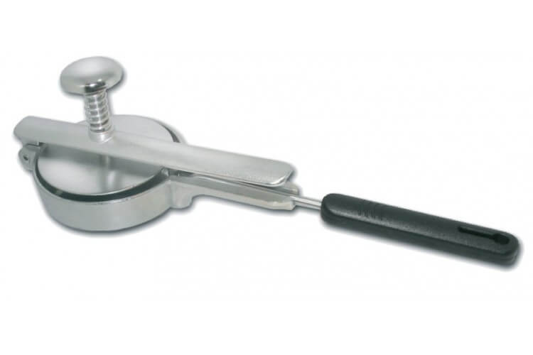 Reconstitueur de steak haché manuel rond en inox