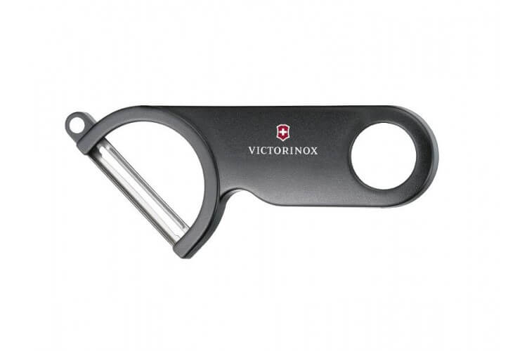 Eplucheur Victorinox pivotant noir double fonction