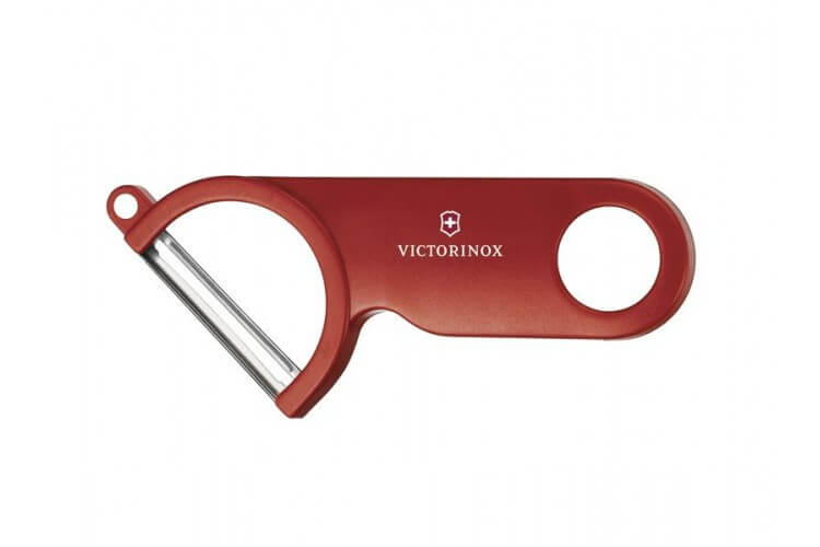Eplucheur Victorinox pivotant rouge double fonction