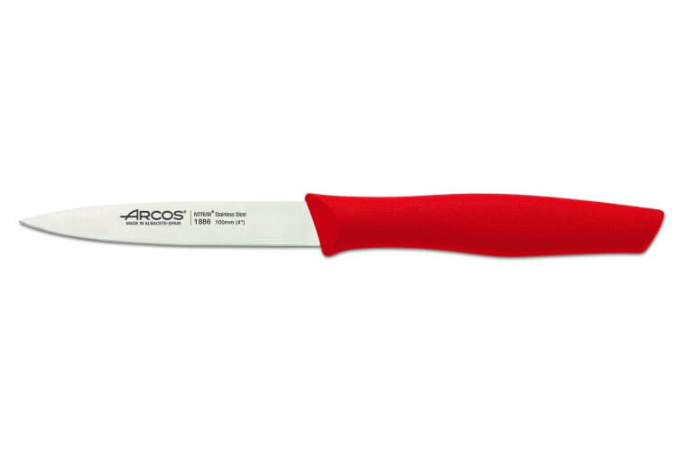 Couteau d'office acier Nitrum rouge 10cm Arcos Nova