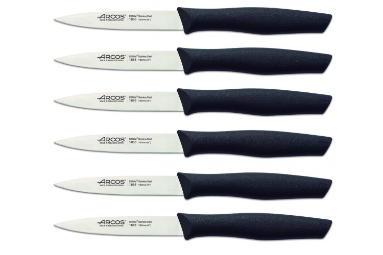 Set de 6 couteaux d'office lame 10cm Nova Arcos