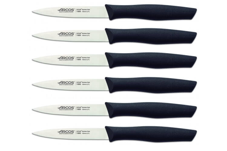 Set de 6 couteaux d'office lame 10cm Nova Arcos