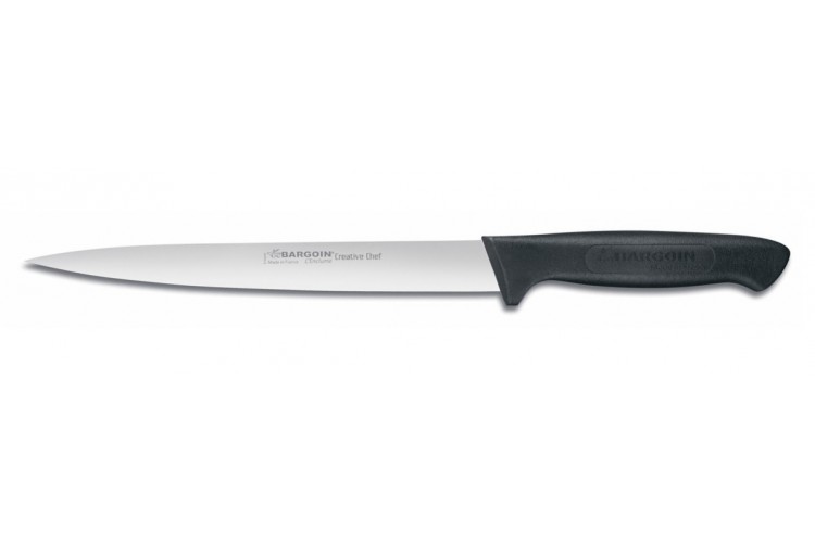 Couteau filet de sole Bargoin Creative Chef 17cm manche surmoul&eacute; noir
