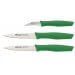 Set 3 couteaux à légumes Arcos Nova lames acier NITRUM manche vert