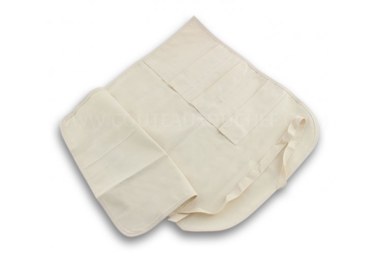 Malette traditionnelle japonaise blanche jusqu'&agrave; 4 couteaux