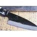 Couteau Ajikiri japonais artisanal JIKKO Tokusei 10,5cm Nihon Steel magnolia gravé