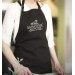 Tablier de chef professionnel Sabatier 100% coton noir 90 x 100cm