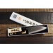 Couteau Ajikiri japonais artisanal JIKKO Tokusei 12cm Nihon Steel magnolia gravé