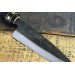 Couteau Kaisaki japonais artisanal JIKKO Tokusei lame brute 12cm Nihon Steel magnolia gravé