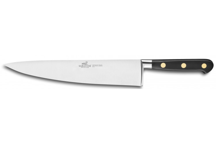 Couteau de chef SABATIER Id&eacute;al Carbone 100% forg&eacute; lame 25cm