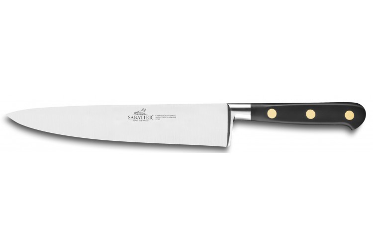 Couteau de chef SABATIER Id&eacute;al Carbone 100% forg&eacute; lame 20cm
