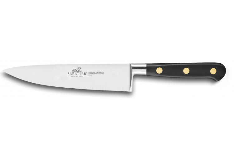Couteau de chef SABATIER Id&eacute;al Carbone 100% forg&eacute; lame 15cm