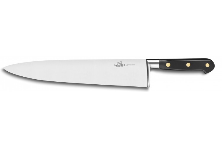 Couteau de chef SABATIER Id&eacute;al Carbone 100% forg&eacute; lame 30cm