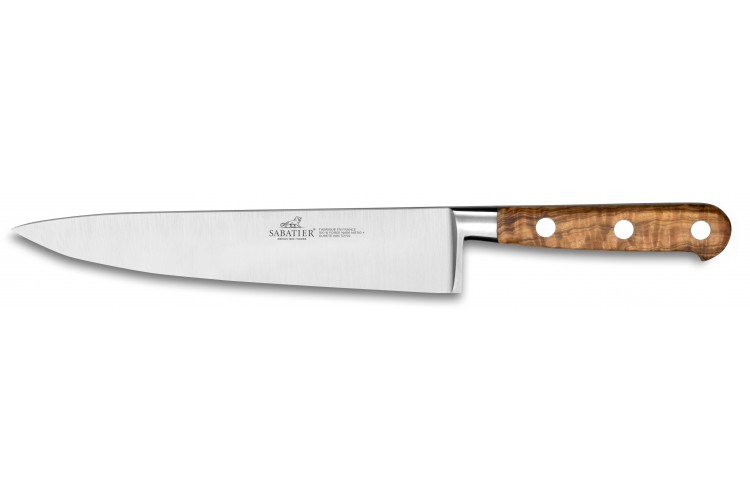 Couteau de chef SABATIER Proven&ccedil;ao 100% forg&eacute; 20cm manche olivier