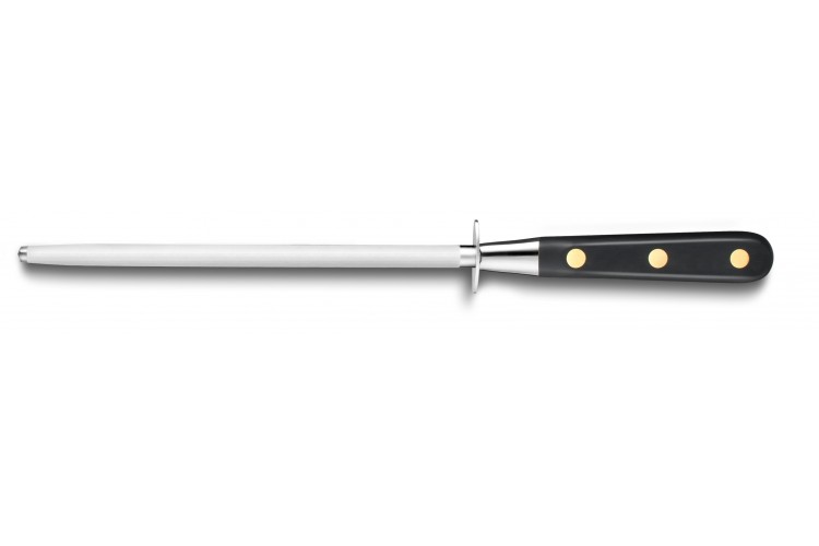 Fusil &agrave; aiguiser Id&eacute;al Inox 100% forg&eacute; rivets laiton m&egrave;che ronde 20cm
