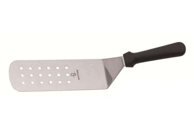 Pelle perforée coudée professionnelle Matfer acier inox semi-flexible 20cm