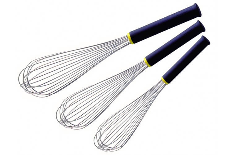 Lot de 3 fouets FMC professionnels Matfer manche noir Exoglass®