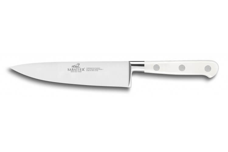 Couteau de chef Sabatier Toque blanche 100% forgé 15cm