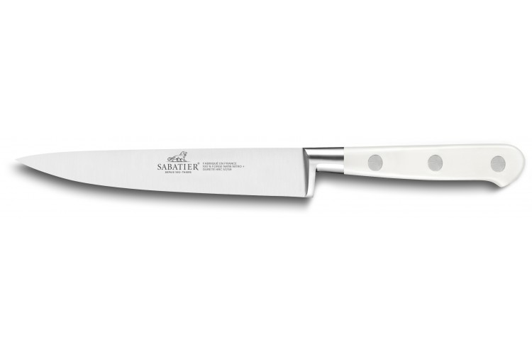 Couteau filet de sole flexible Sabatier Toque blanche 100% forg&eacute; 20cm